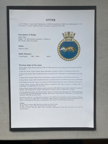 Naval print hms otter - otter, patrol