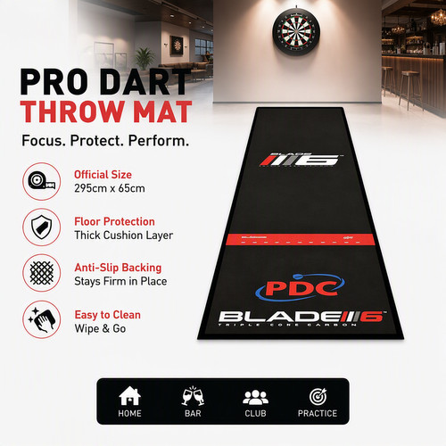 Darts mat 295 65cm heavy - heavy, duty