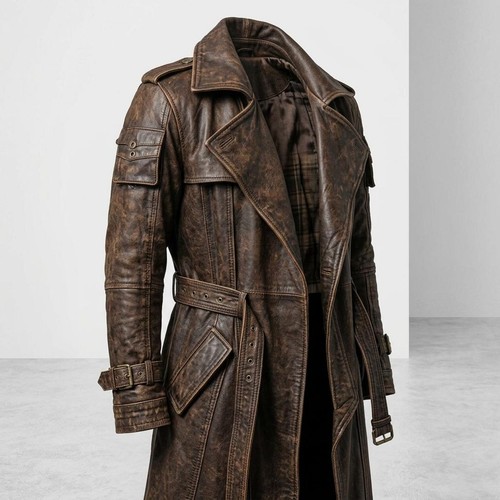 Mens distressed brown leather - distressed,