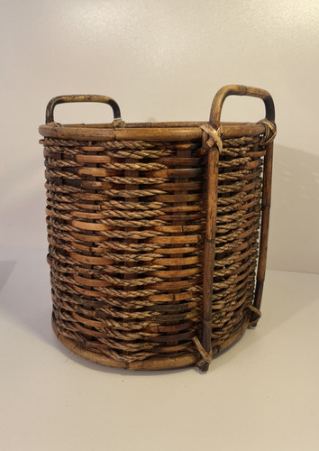 Vintage hand woven rattan cane - hand-woven,