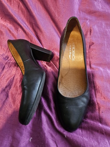 Aerobics ladies black leather - black,