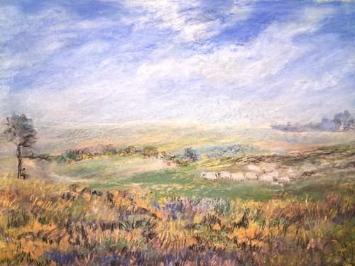 Vintage impressionist pastel - vintage,