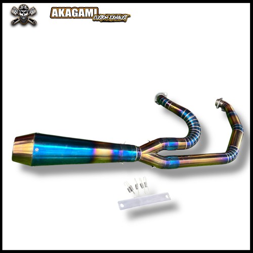 Exhaust into blue gold fit - 2,