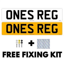 Number plates pair front - pair,