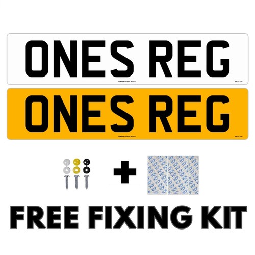 Number plates pair front - plates, rear