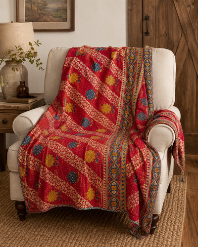 New artisan kantha bedspread - artisan,