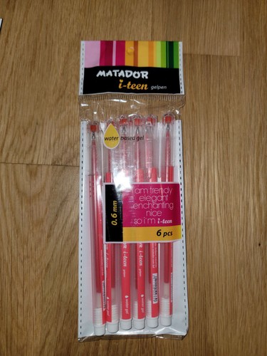 Matador teen gel pens - i-teen, red