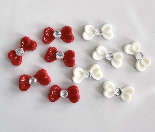 20pcs red cream - 20pcs, resin