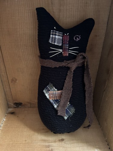 Primitive stitchery kitty cat - primitive,