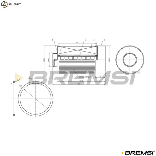 Fuel filter fe0333 for iveco - fuel,