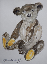 Watercolour painting steiff - painting,