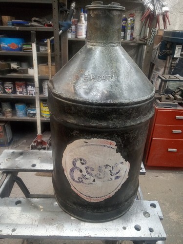 Galvanized gallon petrol can - galvanized,
