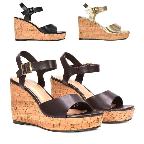 Womens cork wedge - womens, sandals