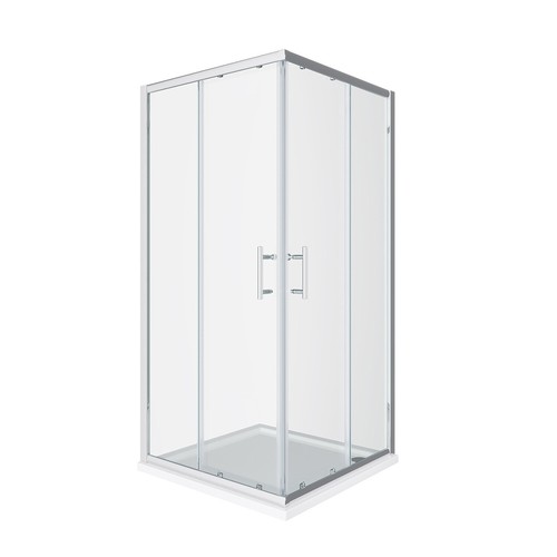 Square corner entry shower - square,