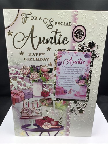 Auntie birthday card with - auntie,