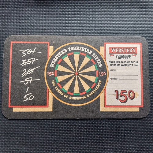 Websters beer mat cat - mat, uk