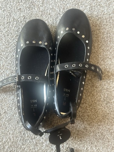 Black leather mary jane - black,