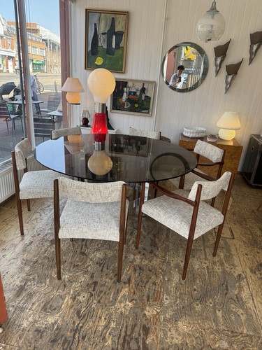 Mid century chrome and smoked - and,