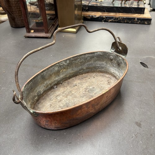Antique copper fish kettle - antique,