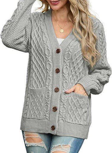 Women cardigans knit aran - women',