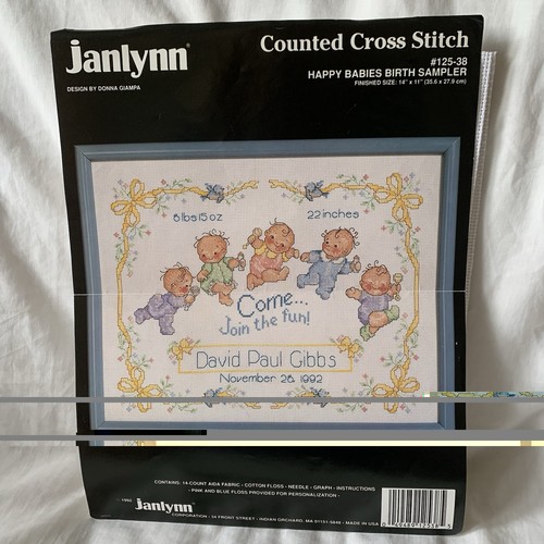 Janlynn cross stitch - kit, happy