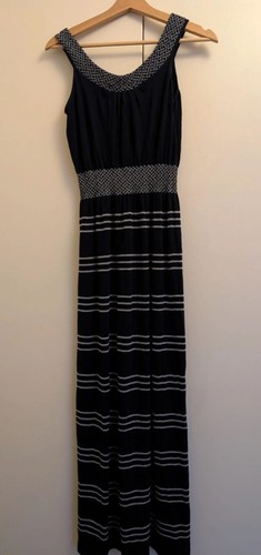 Atmosphere navy white maxi - navy,