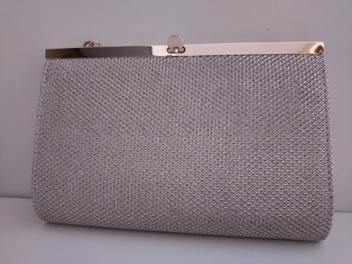 Gold lurex evening bag - gold,