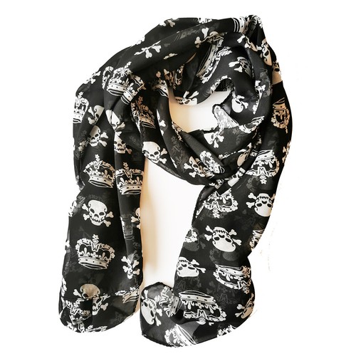 Crowns skulls black white - crowns,