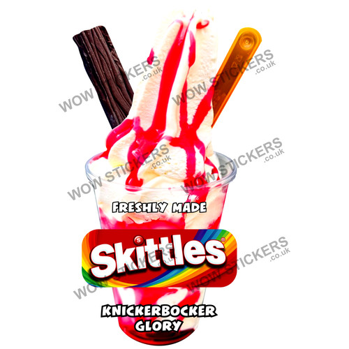 Skittles sauce ice cream - sauce,