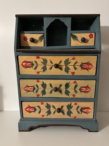 Vintage hand painted wooden - vintage,