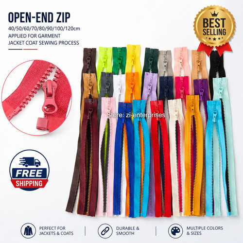 Chunky open ended zip - ended, plastic