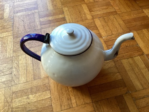 Rare vintage white enamel