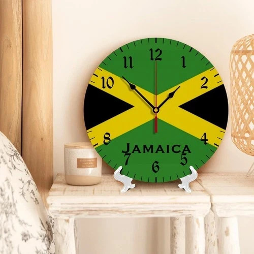 New jamaica flag - jamaica, clock