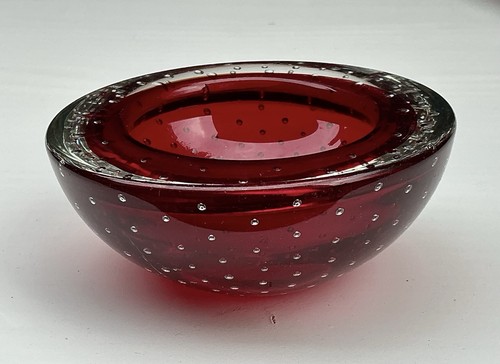Vintage whitefriars red bubble - whitefriars,