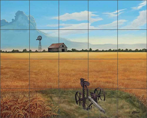 Landscape tile mural - tile,