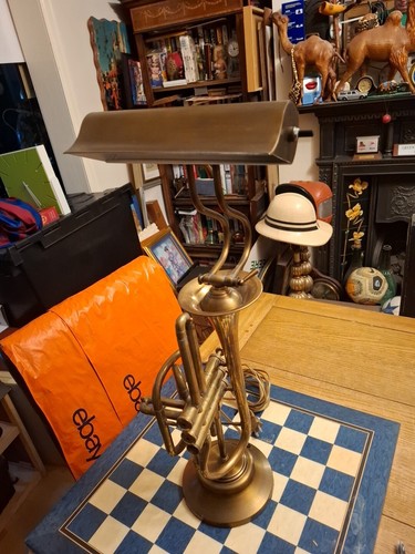 Brass trumpet lamp - brass,