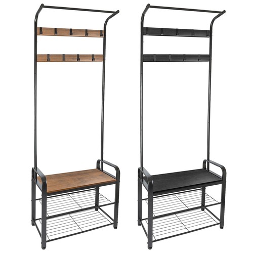 Steel coat rack with - with, shoe