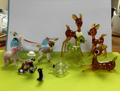 Vintage glass animal figurines - vintage,