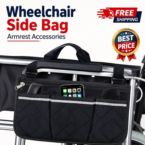 Wheelchair side bag armrest - wheelchair,