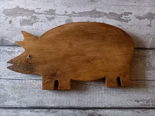 Vintage pig shaped chopping - vintage,