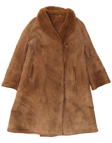 Vintage womens shearling coat - shearling,