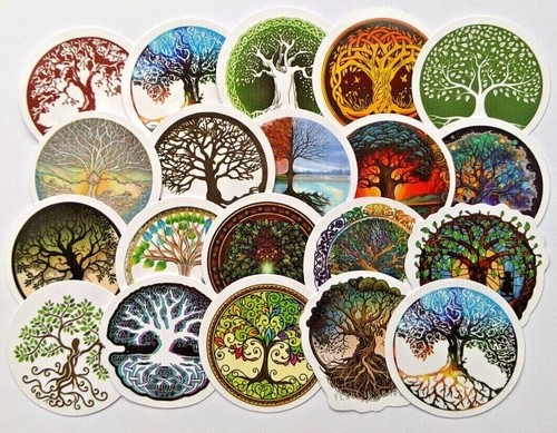 5cm tree life stickers - 5cm,