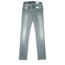 Pepe Jeans New Brooke Ladies Stretch Trousers Zip Low Skinny 34 S XS W26 L34