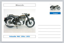 Motorcycles - Velocette MAC 350cc 1953 Souvenir Postcard mint