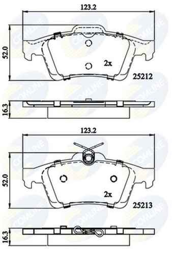 Rear brake pads for transit - rear,