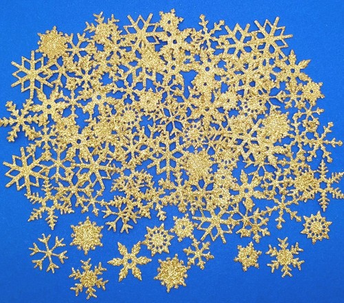 Snowflakes gold glitter - snowflakes.,