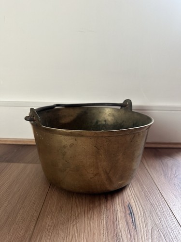 Vintage brass pot planter - pot,