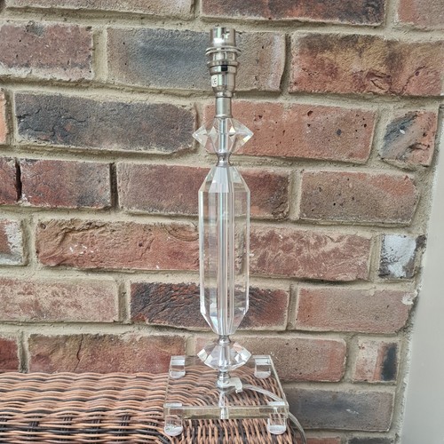 Crystal glass table lamp - crystal,