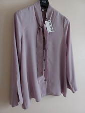 Jaeger Long Sleeve Tie Blouse