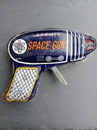 Vintage tinplate atomic space - vintage,